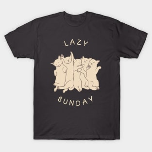 Lazy Sunday - Sleeping Cat T-Shirt